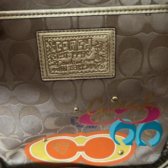 Coach Poppy Glam Glitter Crossbody Purse - Picture 4 of 6